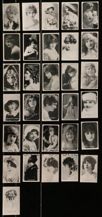 1s663 LOT OF 31 SILENT ACTRESS CARDS 1920s great portraits of leading & supporting ladies!