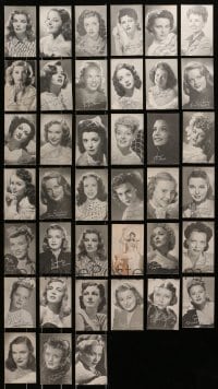 1s665 LOT OF 39 ACTRESS ARCADE CARDS 1950s great portraits of leading & supporting women!