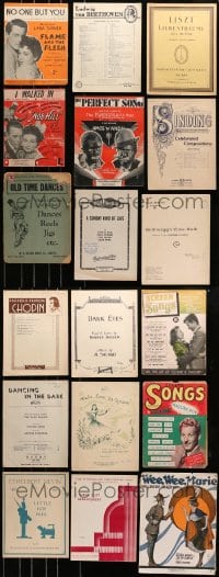 1s086 LOT OF 18 SHEET MUSIC AND RELATED ITEMS 1920s-1950s great songs from a variety of singers!