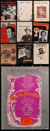 1s147 LOT OF 10 SONG FOLIO MAGAZINES 1950s-1970s great songs from a variety of different singers!