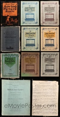 1s149 LOT OF 11 PIANO SONG FOLIO MAGAZINES 1900s-1920s a variety of different songs!