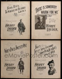 1s135 LOT OF 4 HARRY LAUDER 10.5 X 13.5 SHEET MUSIC 1917-1918 a variety of different songs!