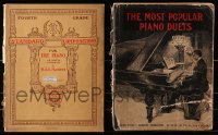 1s150 LOT OF 2 PIANO SONG BOOKS 1900s The Most Popular Piano Duets, Standard Compositions!