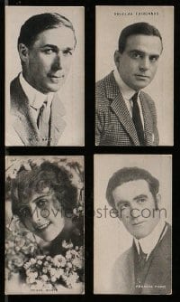 1s666 LOT OF 4 MUSIC STORE CARDS 1910s Douglas Fairbanks, William S. Hart, Pearl White, Ford