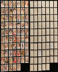 1s712 LOT OF 65 JOHN PLANTER AND SONS ENGLISH CIGARETTE CARDS 1930s color portraits w/info on back!