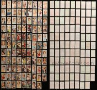 1s714 LOT OF 98 GALLAHER ENGLISH CIGARETTE CARDS 1930s color portraits with info on the back!