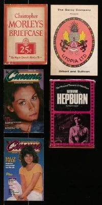 1s719 LOT OF 5 BOOKS AND MAGAZINES 1930s-1980s Katharine Hepburn, Gilbert & Sullivan + more!