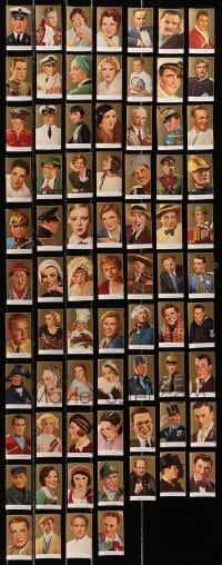 1s672 LOT OF 74 CARDS 1930s-1940s color portraits of Hollywood stars & German stars!