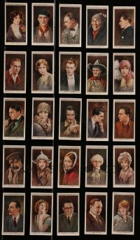 1s698 LOT OF 25 CINEMA STARS SERIES 1 ENGLISH CIGARETTE CARDS 1920s great color portraits!