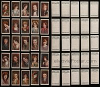 1s699 LOT OF 25 CINEMA STARS SERIES 2 ENGLISH CIGARETTE CARDS 1920s great color portraits!