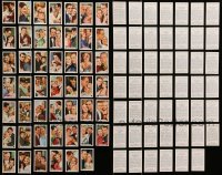 1s705 LOT OF 48 FILM PARTNERS ENGLISH CIGARETTE CARDS 1930s great color portraits w/info on back!