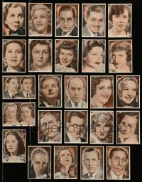 1s700 LOT OF 25 FILM STAGE AND RADIO STARS ENGLISH CIGARETTE CARDS 1930s great color portraits!