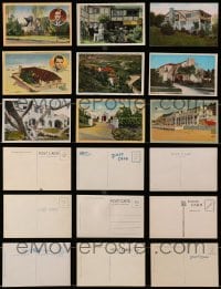 1s648 LOT OF 9 MOVIE STAR HOMES POSTCARDS 1920s-1930s great images of their California houses!
