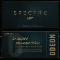 1s733 LOT OF 14 SPECTRE ENGLISH SOUVENIR TICKETS 2015 exclusive showing at the Odeon theater!