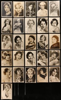 1s740 LOT OF 26 5X7 FAN PHOTOS OF FEMALE STARS 1920s-1930s portraits with facsimile signatures!