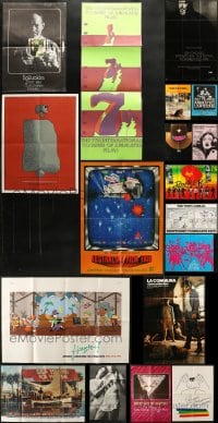 1s485 LOT OF 22 FORMERLY FOLDED PROMO BROCHURES THAT FOLD OUT INTO POSTERS 1970s-1980s cool!
