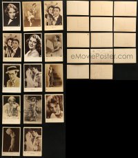 1s629 LOT OF 14 FRENCH POSTCARDS 1920s-1930s great portraits of top Hollywood stars!