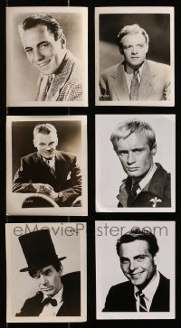 1s959 LOT OF 6 4X5 PHOTOS 1940s-1950s Humphrey Bogart, James Cagney, Raymond Massey & more!