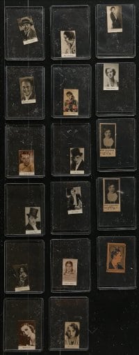 1s657 LOT OF 17 CARDS WITH BLANK BACKS 1920s-1930s great portraits of actors & actresses!