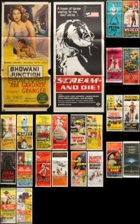 1s048 LOT OF 28 FOLDED AUSTRALIAN DAYBILLS 1950s-1980s great images from a variety of movies!