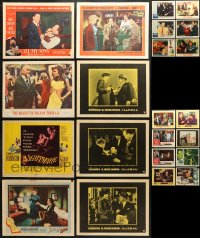 1s435 LOT OF 22 LOBBY CARDS FROM EDWARD G. ROBINSON MOVIES 1940s-1960s incomplete sets!