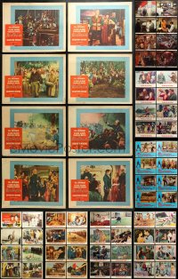 1s369 LOT OF 104 LOBBY CARDS 1950s-1970s complete sets of 8 from a variety of different movies!