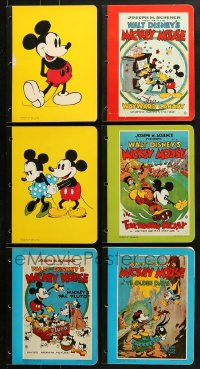1s089 LOT OF 6 MICKEY MOUSE NOTEBOOKS 1970s great Disney poster images on the covers!