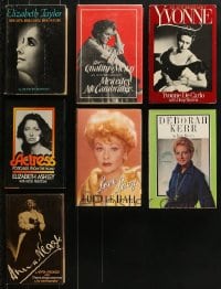1s252 LOT OF 7 ACTRESS BIOGRAPHY HARDCOVER BOOKS 1960s-1980s Liz Taylor, Lucille Ball & more!