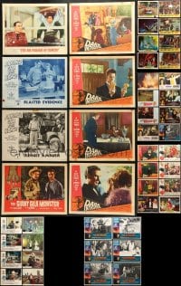 1s410 LOT OF 46 LOBBY CARDS 1950s-1970s incomplete sets from a variety of different movies!