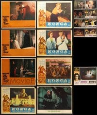 1s424 LOT OF 33 HORROR/SCI-FI LOBBY CARDS 1960s-1970s incomplete sets from scary movies!