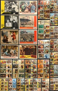 1s336 LOT OF 192 LOBBY CARDS 1940s-1960s incomplete sets from a variety of different movies!