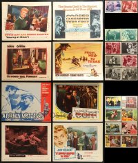 1s403 LOT OF 50 LOBBY CARDS 1950s-1960s great images from a variety of different movies!