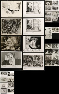 1s889 LOT OF 35 WALT DISNEY THEATRICAL AND TV CARTOON ORIGINAL AND RE-RELEASE 8X10 STILLS 1940s-1990s