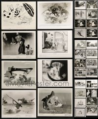 1s877 LOT OF 40 WALT DISNEY THEATRICAL AND TV CARTOON ORIGINAL AND RE-RELEASE 8X10 STILLS 1950s-1990s