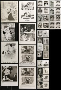 1s849 LOT OF 57 WALT DISNEY THEATRICAL AND TV CARTOON ORIGINAL AND RE-RELEASE 8X10 STILLS 1960s-1990s