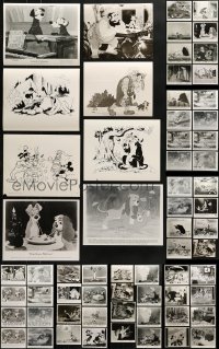 1s834 LOT OF 71 WALT DISNEY THEATRICAL AND TV CARTOON ORIGINAL AND RE-RELEASE 8X10 STILLS 1960s-1990s