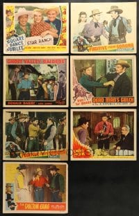 1s459 LOT OF 7 LOBBY CARDS FROM DON 'RED' BARRY MOVIES 1940s great scenes from cowboy westerns!