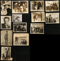 1s932 LOT OF 13 ODD SIZE STILLS AND NEWS PHOTOS 1910s-1940s a variety of movie images + candids!