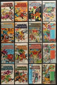 1s098 LOT OF 19 MARVEL UNIVERSE HANDBOOK AND DC WHO'S WHO COMIC BOOKS 1980s cool!