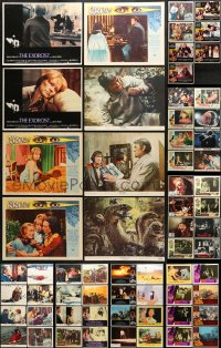 1s382 LOT OF 87 HORROR/SCI-FI LOBBY CARDS 1950s-1980s incomplete sets from scary movies!