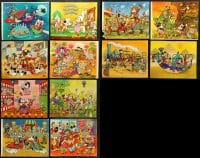 1s094 LOT OF 12 WALT DISNEY TRIMMED 11X14 COMMERCIAL PRINTS 1960s Mickey Mouse & friends!