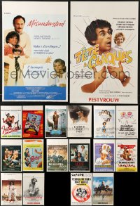 1s470 LOT OF 18 FORMERLY FOLDED BELGIAN POSTERS 1970s-1980s great images from a variety of movies!