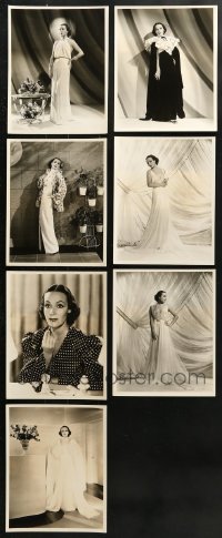 1s955 LOT OF 7 DOLORES DEL RIO 8X10 STILLS 1930s beautiful portraits with snipes on the back!