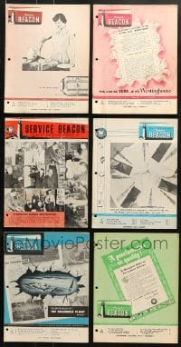 1s240 LOT OF 6 WESTINGHOUSE SERVICE BEACON MAGAZINES 1940s-1950s great images & articles!