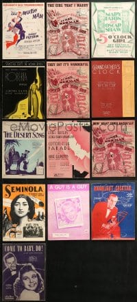 1s152 LOT OF 22 STAGEPLAY AND SONG SHEET MUSIC 1920s-1940s a variety of different songs!