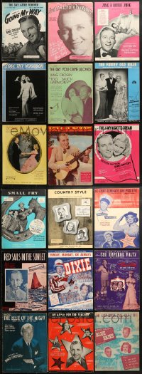 1s118 LOT OF 21 BING CROSBY MOVIE SHEET MUSIC 1930s-1950s great songs from his movies!