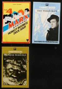 1s761 LOT OF 3 CLASSIC FILM SCRIPTS SOFTCOVER BOOKS 1980s Monkey Business, Duck Soup, 3rd Man!