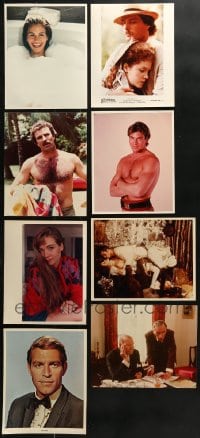 1s996 LOT OF 8 COLOR 8X10 REPRO PHOTOS 1980s great portaits of Hollywood stars & movie scenes!