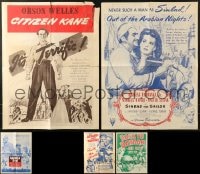 1s093 LOT OF 7 FOLDED 18X24 LIBRARY POSTERS 1960s Citizen Kane, Sinbad the Sailor, Gunga Din!