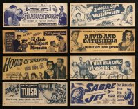 1s091 LOT OF 8 1950S 4X11 TITLE STRIPS 1950s great images from a variety of different movies!